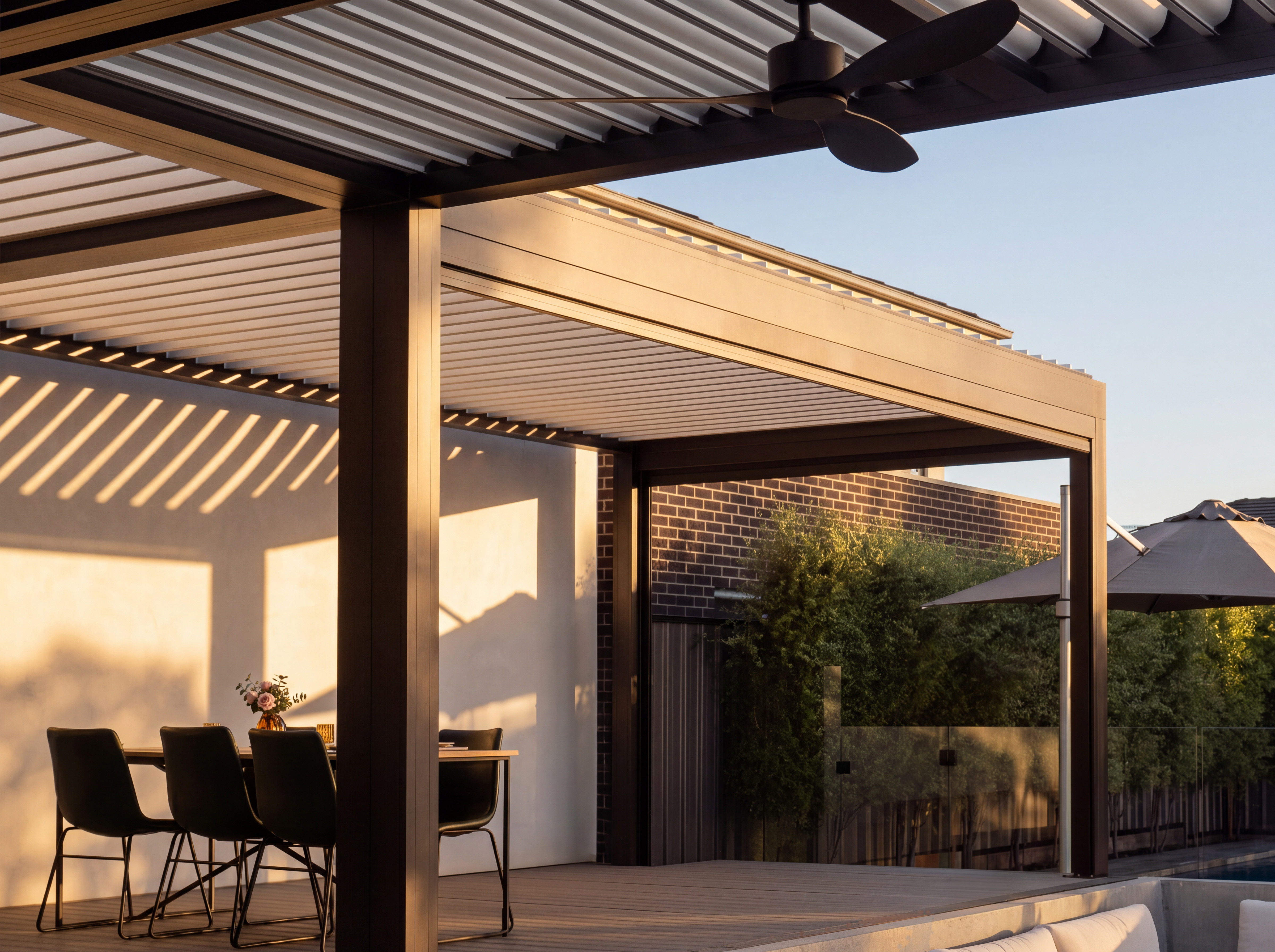 Outdoor-living brand film, louvred pergola install